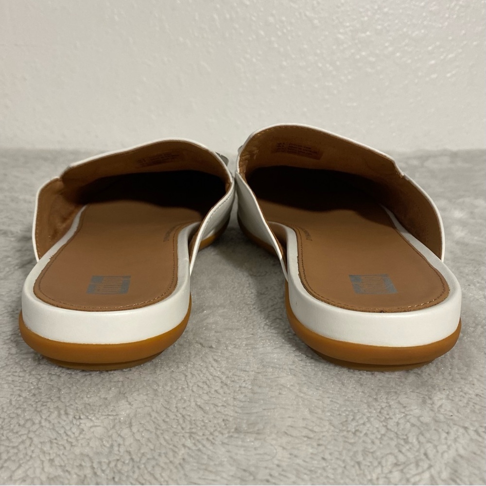 Fitflop Gracie Urban White Leather Beaded Circle Mules Women’s Size 8 - Picture 5 of 11